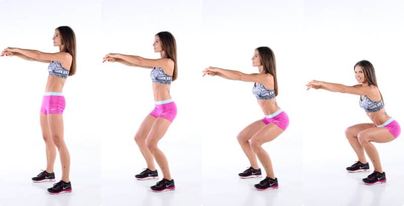 Squat to lose weight and strengthen the muscles of the legs and buttocks